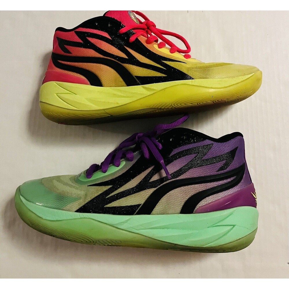 Puma Melo MB.02 Rick And Morty Mid Basketball Shoes Men’s 7.5 Multi 377411-02